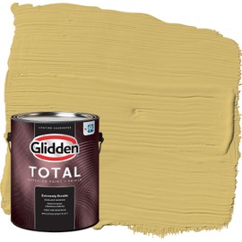 Glidden Total Exterior Paint & Primer All-in-One, Spicy Mustard/Yellow, Flat, 1 Gallon