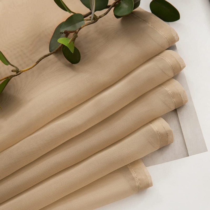 MIULEE Luxury Window Scarf Sheer Voile Elegant Topper Long Valance