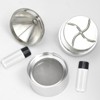 Grinder【Superfine Grinding】aluminum alloy Pepper Grinder Set, Silver 2.2 inch