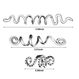 12 Pcs Braid Hair Accessories Celtic Hair Jewelry Alloy Dreadlock Loc Coil Jewel Snake Hair Clips for Women (Silver, Vintage Style)