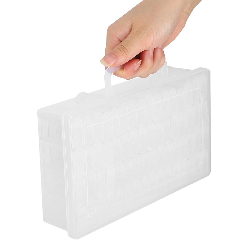 64 Gird Diamond Painting Container Clear Plastic Cross Stitch Hand‑Made