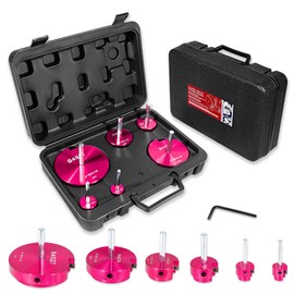6 Piece Plastic Pipe Fitting Reamer Kit for 1/2" Drill, Includes 0.75", 1", 1.5", 2", 3", 4" Reamers, Carbide Cutting Inserts, For PVC, CPVC, ABS Pipe Fittings