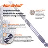 NordWolf 12-Piece Brad Point Wood Drill Bit Set for Carpenter