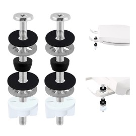 2PCS Universal Toilet Seat Bolts Kit Compatible with Kohler/American Standard/TOTO/Glacier Bay, 3 Inches Stainless Steel Toilet Seat Screws Replacement, Easy to Install