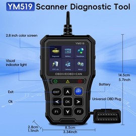 Multifunction OBD2 Scanner Diagnostic Tool, Unique Non-slip Shell Design Code Reader OBD Scanner with DTC Lib, OBDII/EOBD Automotive Diagnostic Performance Test Scan Tool, Men Gifts, Automotive Repair Tools