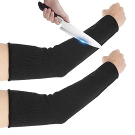 Lusofie Cut Resistant Sleeves for Arm Work Arm Protection Sleeve Level 5 Sleeve Protector Heat Resistant Sleeve Protection for Thin Skin Bruises Men Women Cut Protection, black