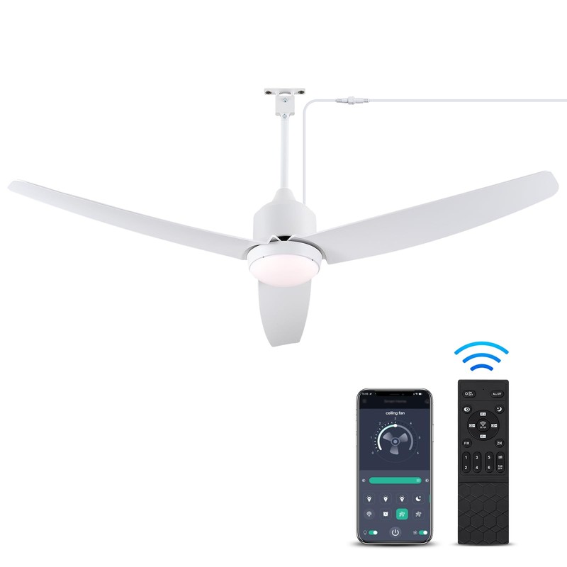 BZX Waterproof Outdoor Ceiling-Fan with Light - 52" Modern Ceiling