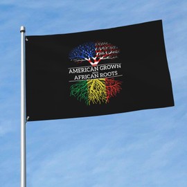 American Grown With African Roots Juneteenth American Flags 3x5 Ft Outdoor Garden Flag Double Sided Indoor ​banner Breeze Home Flags Decorative