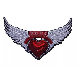 MOTORCYCLE BIKER PATCH Heartbreaker, Vintage 4.5" x 3" Small Embroidered Sew-on