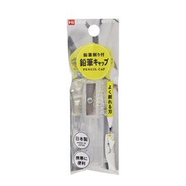 Kutsuwa RB032-10P Pencil Cap with Sharpener, Clear, Pack of 10