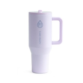 PURE HEARTH SwiftSip 40 oz Stainless Steel Tumbler, Vacuum Insulated, Leak-Proof Lid & Retractable Straw—Keeps Drinks Hot/Cold, Cup Holder Compatible, BPA Free, Reusable. (Lilac)
