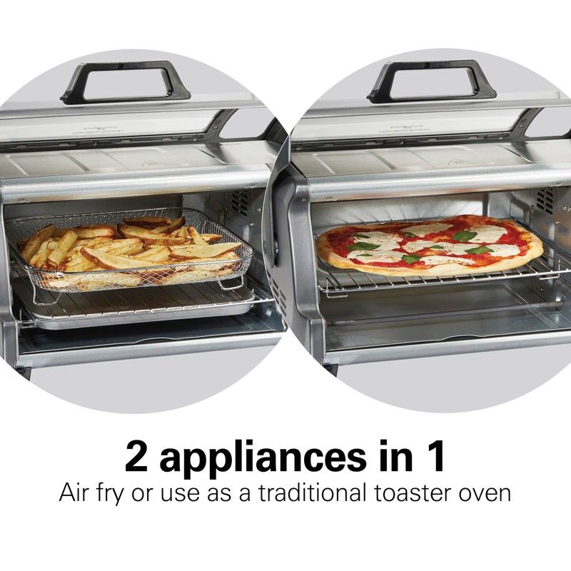 Hamilton Beach Air Fryer Toaster Oven Combo with Large Capacity,