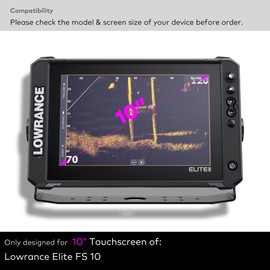 INNOSURE Premium Tempered Glass Screen Protector for Lowrance Elite FS 10 Inch Touchscreen Fish Finders Accessories Anti Scratch (HD Clear)