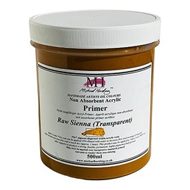 Michael Harding, Non-Absorbent Acrylic Primer, Raw Sienna (Transparent), 500ml, NAAPRST5
