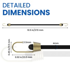 MILYARD 12-Pack Mini Bungee Cords with Hooks, 10" Heavy Duty Short Rubber Bungee Cord, Muti-Color Adjustable Elastic Strap for Luggage Roof Racks Tents Tarps Bikes Car Rvs