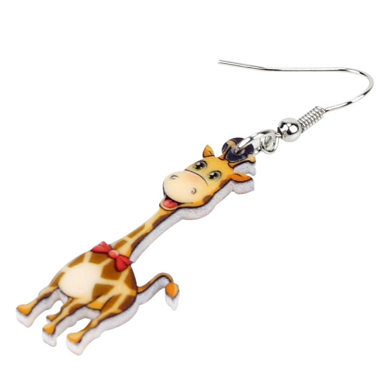 NEWEI Giraffe Gifts Cute Acrylic Giraffe Earrings for Women Girls