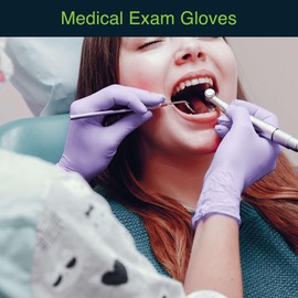 Lilac Nitrile Disposable Gloves - 200 Count - 3 Mil Nitrile Gloves Large - Powder and Latex Free Rubber Gloves - Surgical Medical Exam Gloves - Food Safe Cooking Gloves