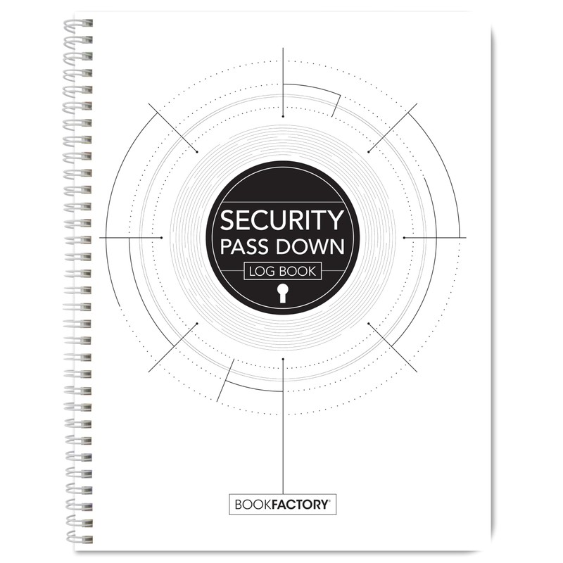 BookFactory Security Pass Down Log Book/Security Guard Journal – Wire-O