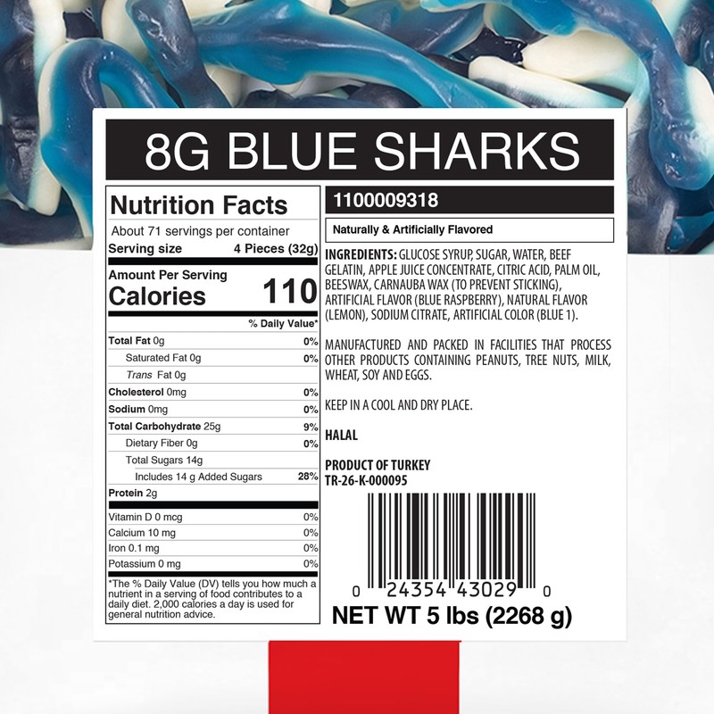 Candy Break Fruity & Sweet Blue Sharks 5 lbs Share