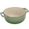 Gradient Red 6QT Cast Iron Dutch Oven with Two Silicone