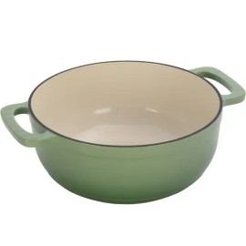 Gradient Red 6QT Cast Iron Dutch Oven with Two Silicone Gloves Enamel Cooking Potdefault: default title