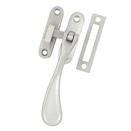 Carlisle Brass - Victorian Spoon End Window Casement Fastener Handle Non-handed for Wooden/Timber Windows (Satin Chrome)