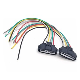 SLIMI 2PCS Throttle Body Pigtail, 6-Way Throttle Position Sensor Repair Connector, 6 Pin TPS Pigtail Harness Adapter, Replace #9098011858, Fit for Cars, Trucks (Black #3)