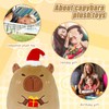 Lucky Radish 9.8-Inch Capybara Christmas Plush with Santa Hat, Soft