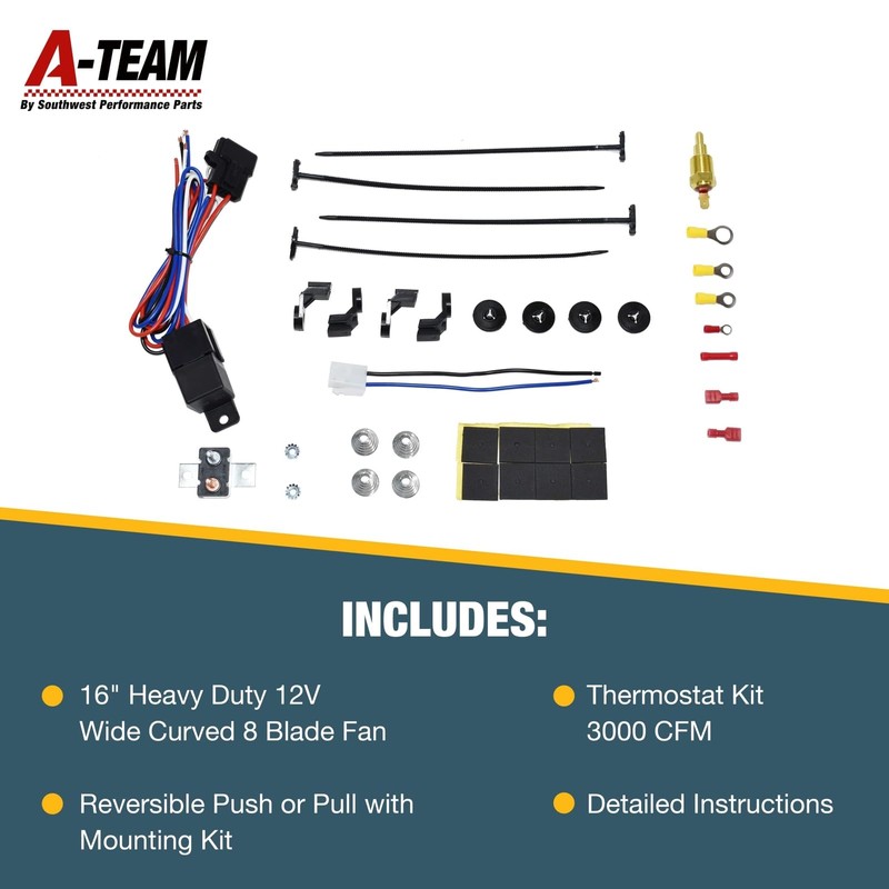 A-Team Performance Radiator Electric Cooling Fan - Electric Radiator Fan
