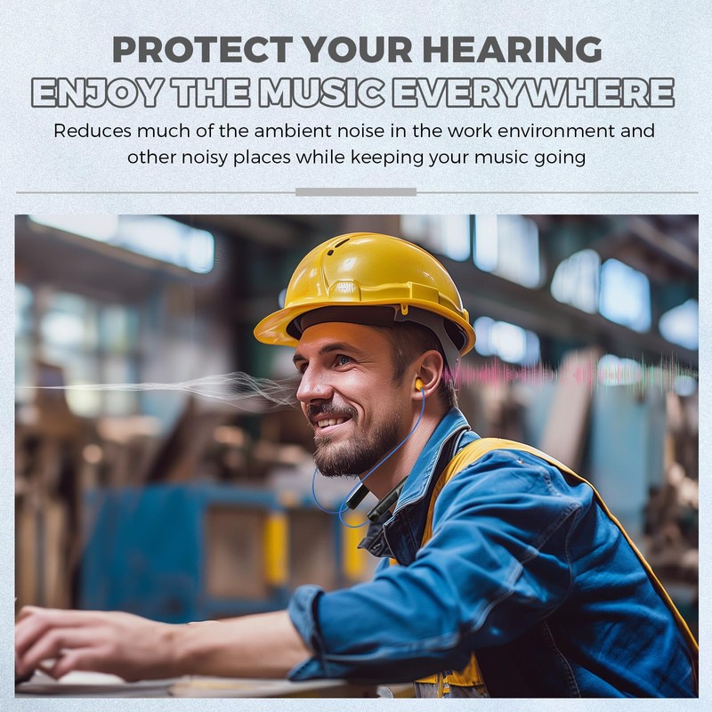 MIPEACE Bluetooth Earplug Headphones, Neckband Wireless Earbuds earplugs-29db Noise Reduction