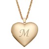 Custom Personalization Solutns Gold-Plated Single-Initial Heart Locket Base Metal M