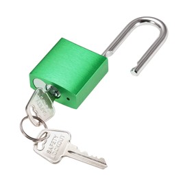 M METERXITY Padlock - Aluminum Alloy Keyed Different Padlock with 1.5" Shackle, Anti Rust Corrosion Proof, Apply to Outdoor Toolbox Gate, (1-1/2'', Green)