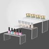 3PCS Clear Acrylic Display Risers,Showcase Shelf for Figures, Buffets, Cupcakes