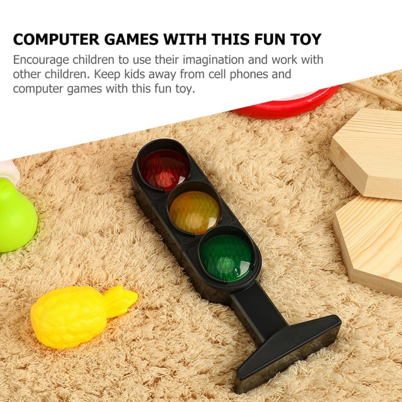 Toyvian 3 luces de semáforo de juguete, modelo de luz