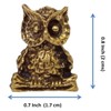 Purpledip Rare Miniature Brass Figurine Owl: Collectible Showpiece Statue With