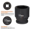 sourcing map 6-Point Impact Socket 3/4" Drive 37mm Metric 40Cr