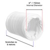 SPARES2GO Air Conditioning Duct Hose PVC Flexible Vent Pipe Universal