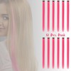 REDMENCO 12 Pieces Hot Pink Hair Extensions Clip in for