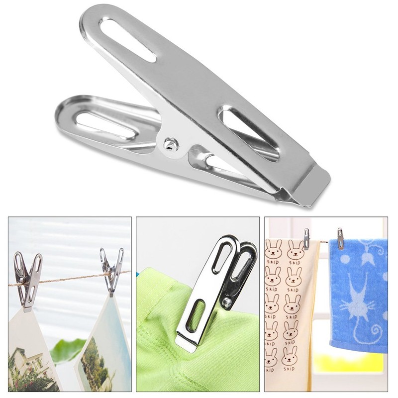 CHICIRIS Pinzas para Ropa de Acero Inoxidable, Tendedero de Secado
