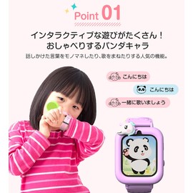 Children's Wristwatch, For Girls, Boys, Toy Clock, 1.81 inch Touch-Screen, Camera, Kids Watch, English Learning, Flashlight, Camera, Educational Game, Multifunctional for Kids, 32 GB Memory Card