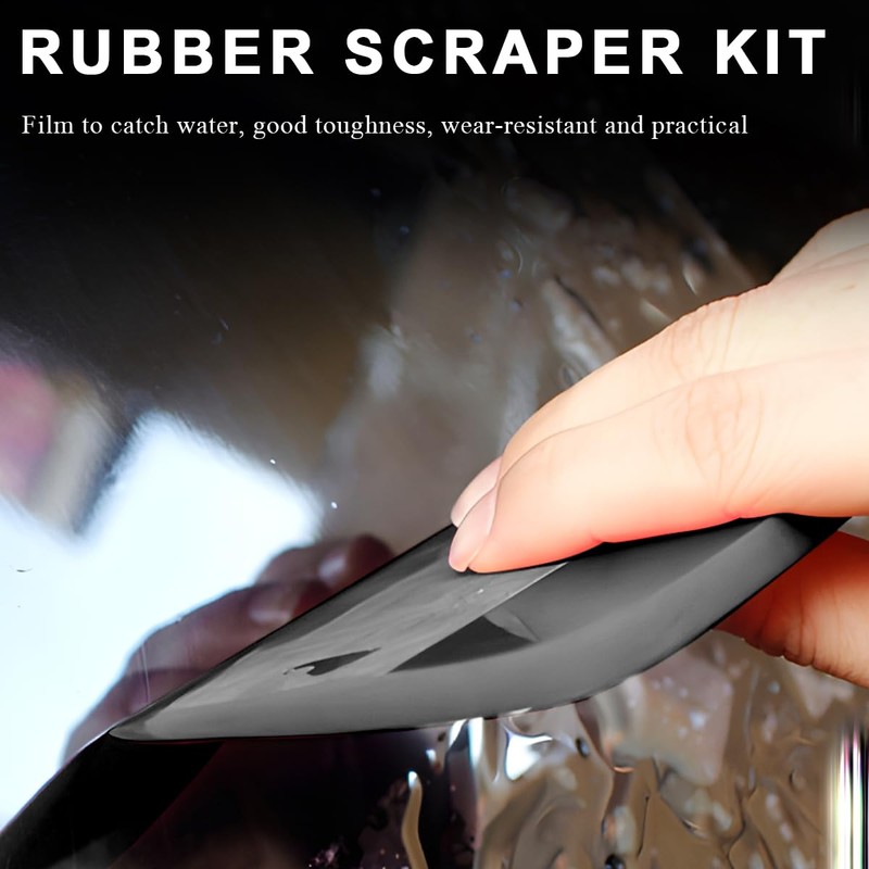 KVAEY 5 in 1 Rubber Squeegee Kit, Anti-Scratch Flexible Soft
