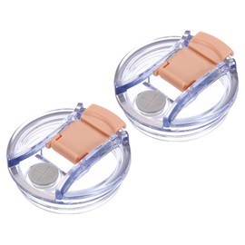 sourcing map 2Pcs Lids Replacement for Tumbler Cup 30oz, Spill Proof Lid Stopper Straw Cup Lid, Leak Proof Splash Resistant Cover Lid for Cold Drinks, Pink