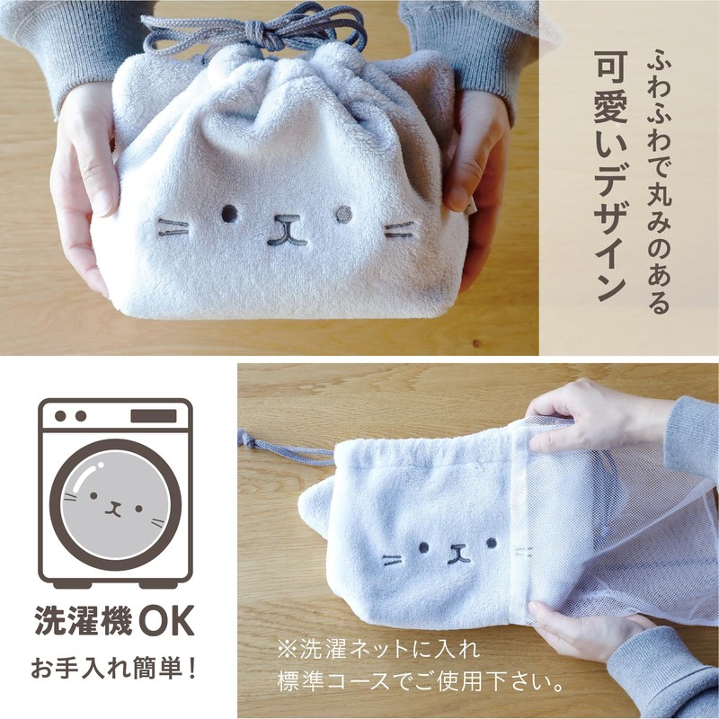 CBJAPAN Lunch Bag, Drawstring Type, Cat Ball, Capacity 0.4 gal