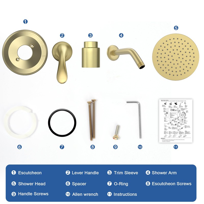 Replacement for D Faucet 13 Series Single-Function Shower Valve Trim