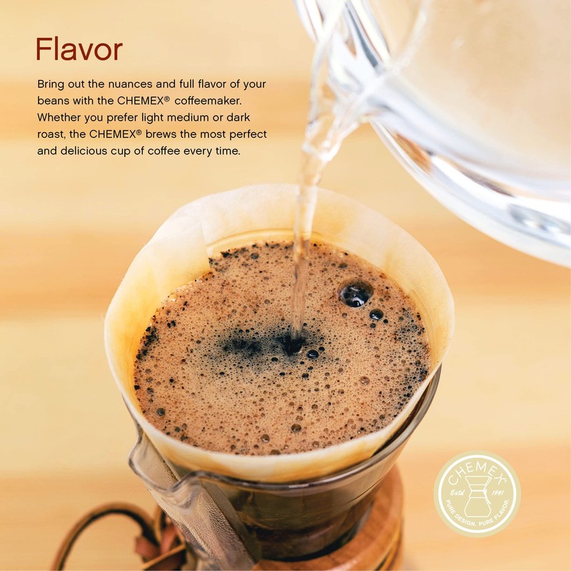 Chemex Filter - Natural Half Moon - 100 CT -