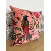 Alia Enterprises Velvet Floral Bird Print Throw Pillow Sofa Cushion