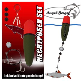 Angel-Berger Steck Fishing Set Rod Reel with Accessories (Pike Fishing Set)