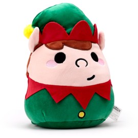 Puckator Squidglys Christmas Festive Friends Austin the Elf Plush Toy - Plushies Cute Animal Baby Newborn Kids Toys Stuff Gifts Gift For Girlfriend Cuddly Stuffed Toy Plushie