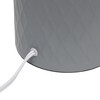 Simple Designs LT2122-GRY 17.25" Touch of Chevron Ceramic Table Lamp
