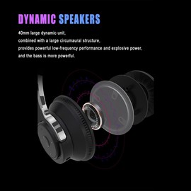 BsrFirst Foldable Over-Ear Bluetooth Headphones, Adjustable Head and Tail, Wireless Headphones Suitable for Most People - Black 1